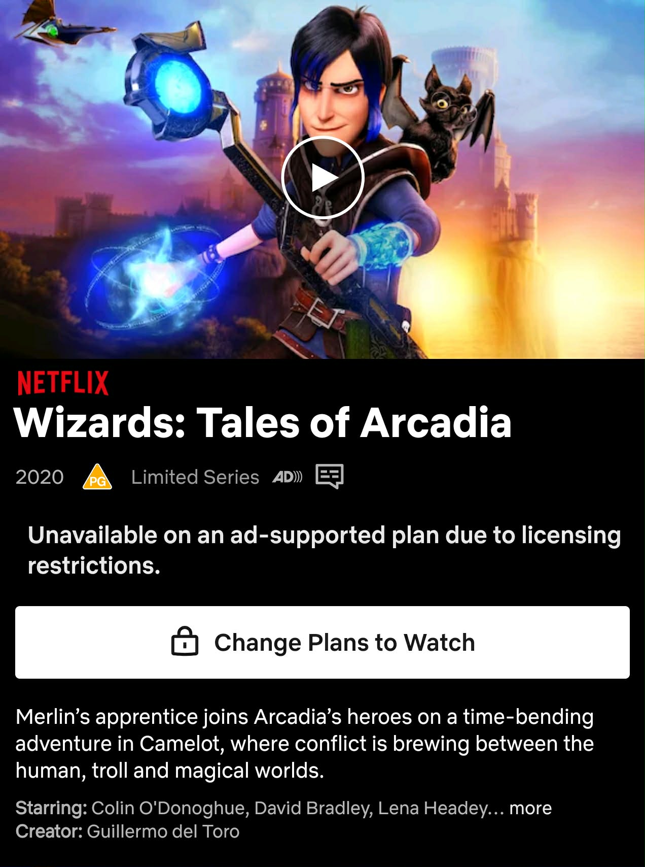 Wizards Tales Of Arcadia Still Blocked On Netflix