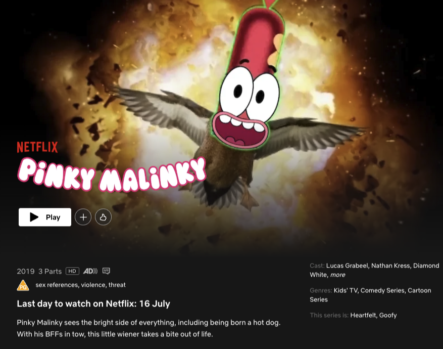 Pinky Malinky's deletion date