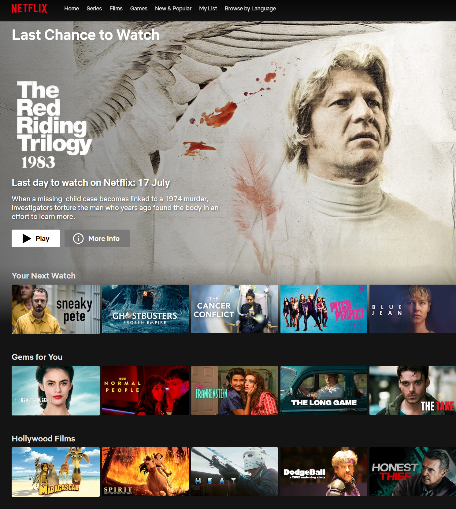 Updated Last Chance To Watch Screen