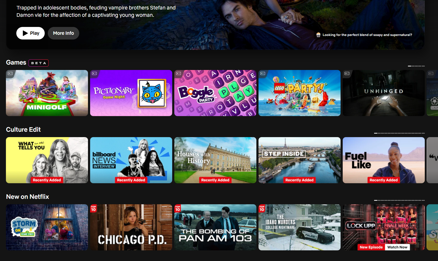 Culture Edit Row In Netflix