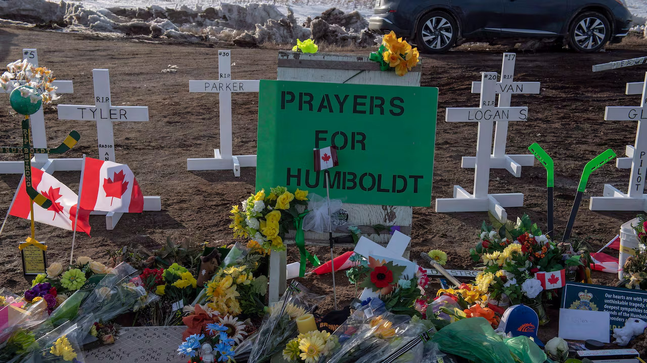 Vigil For The Victimsof The Humboldt Bus Crash