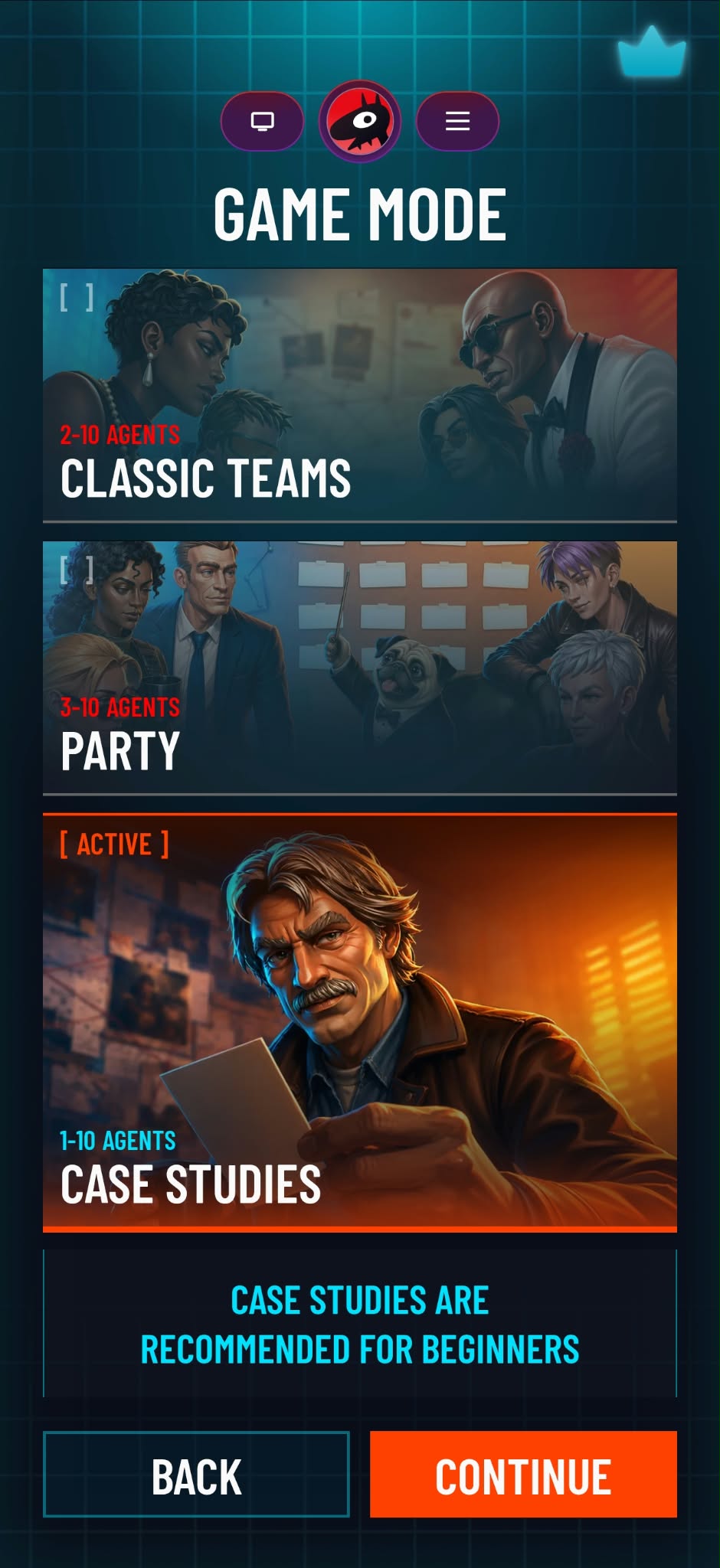 Modes In Codenames Party